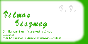 vilmos viszmeg business card